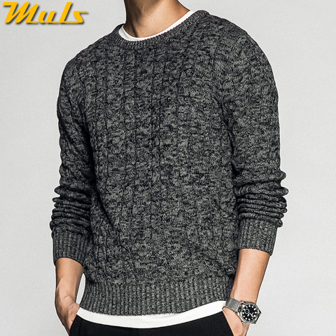 100% Cotton Twist Knit Sweater Pullovers Men 2022 Autumn Winter Mens Sweaters Dress Thicken Warm Pullover Male Plus Size 3XL 4XL ► Photo 1/6