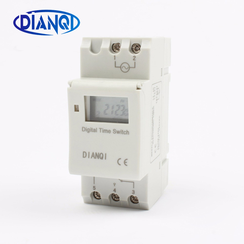 Timer switch din rail digital weekly programmable electronic microcomputer time switch 220V 110V 30A 12V bell ring relay tp8a16 ► Photo 1/6