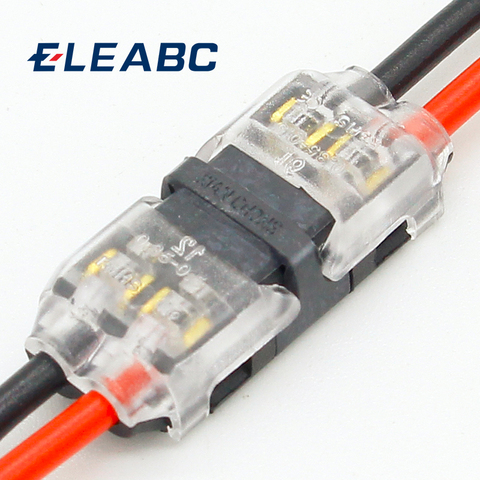 5 pcs 2pin Spring Connector wire with no welding no screws Quick Connector cable clamp Terminal Block 2 Way Easy for led strip ► Photo 1/1