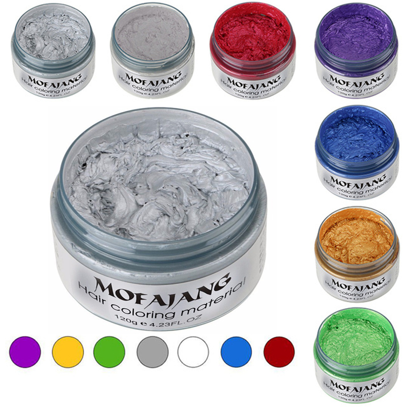 MOFAJANG Hair Color Styling Promades Wax Silver Ash Grey Strong Hold  Temporary Hair Dye Gel Mud Easy Wash Hair Coloring Wax 120g - Price history  & Review | AliExpress Seller - Shop3739008