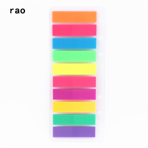 Fluorescence colour  Memo Pad  Self Adhesive Sticky Notes Bookmark Point It Marker Memo Sticker Paper School office  Supplies ► Photo 1/6