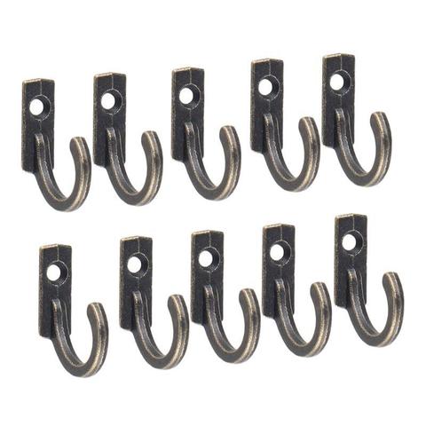 New 10PCS Single Prong Hook Mini Size Wall Mounted Retro Cloth Hanger for Coats Hats Towels Keys ► Photo 1/6