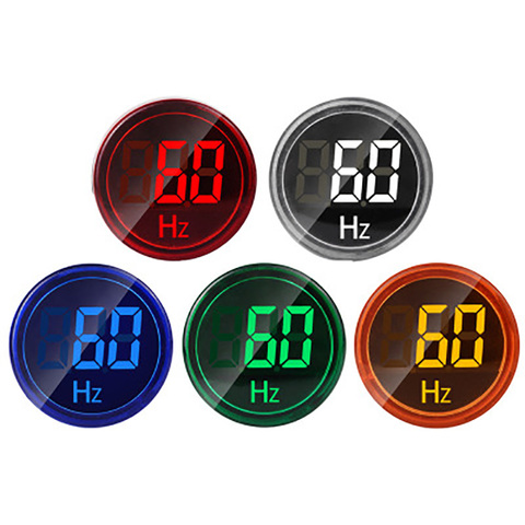 ST16Hz Round 22mm LED Digital hz Meter Indicator Signal Lamp Lights Frequency Counter Frequency Meter 20-75Hz Tester Meter ► Photo 1/6