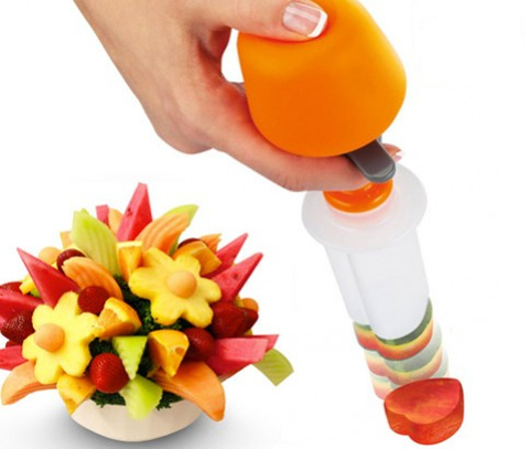 Creative DIY Plastic Presse Fruit Cutter Slicer Veggie Food Decorator Kitchen Gadgets Accessories Tools ► Photo 1/2