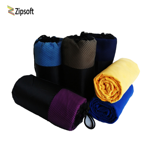 Zipsoft Sports towel Beach towel Microfiber Fabric Mesh Bag Quick-drying Travel Blanket Swimming Camping Yoga Mat Christmas ► Photo 1/6