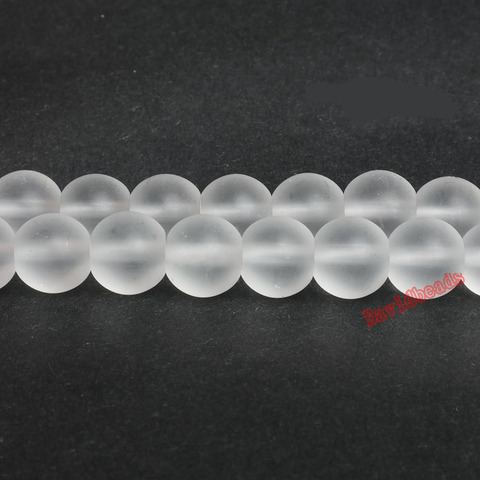 Factory price Natural Stone Smooth Frost Clear Quartz Loose Beads 16