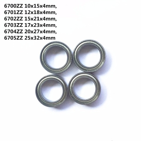 2pcs 6700ZZ 6701ZZ 6702ZZ 6703ZZ 6700-2RS 6701-2RS 6702-2RS Ultra Thin Wall Metal Shielded Bearing Rubber Sealed Ball Bearings ► Photo 1/2