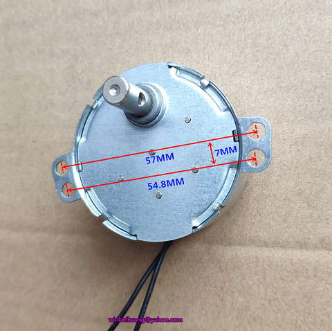 AC220V TYC-50 4W 50Hz micro AC motor shaft diameter 7mm 2.5rpm 5rpm 10rpm 15rpm 20rpm 30rpm 50rpm permanent synchronous motor ~ ► Photo 1/2