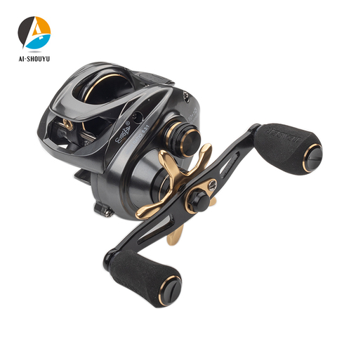 AI-SHOUYU New Professional Baitcasting Reel SOUTHPAW Max Drag 12.5KG 10+1BB 6.3:1 Bait Casting Fishing Reel For Big Fish ► Photo 1/6