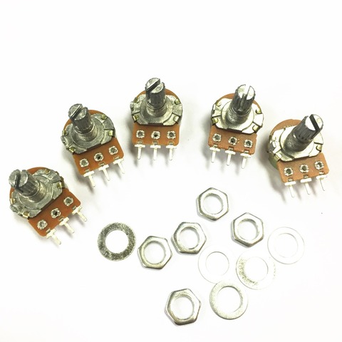 10PCS High Quality WH148 B200K Linear Potentiometer 15mm Shaft With Nuts And Washers Hot ► Photo 1/1