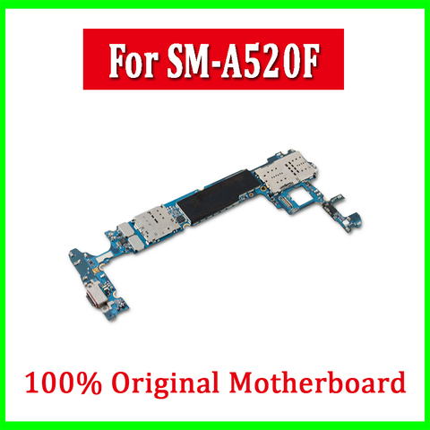 Original Motherboard for Samsung Galaxy A5 A520F unlocked For Galaxy A5 A520F Mainboard With chips Good Working Single Dual SIM ► Photo 1/5