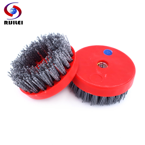 4 Inch Round Antique Diamond Grinding Abrasive Brush for Stone Polishing Hard Nylon Disc Floor Cleaning Abrasive Brush YG29 ► Photo 1/6