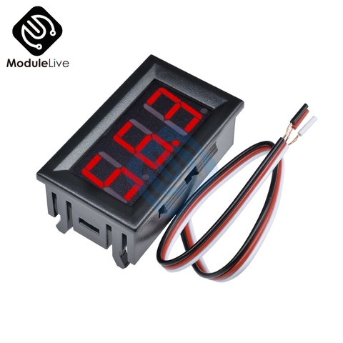 Mini LED Digital DC 0-100V Voltmeter Gauge Voltage Volt Fahrzeuge Panel Meter Red/Blue/Green ► Photo 1/6
