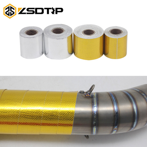 Car Exhaust Intake Insulation Shield Wrap Heat Barrier Self Adhesive Gold  Tape