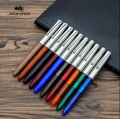 Vintage artistic quality Fountain pen Steel metal cap 0.38mm extra fine pens Jinhao 51A Stationery Office school supplies  ► Photo 1/1