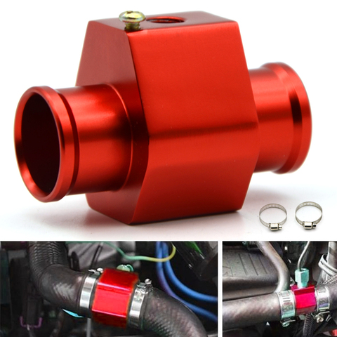 Racing Red Water Coolant Temperature Sensor Water Temp Gauge Adapter 1.25