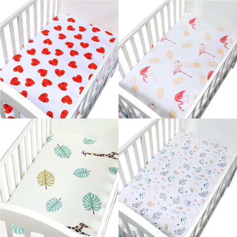 Healthysam Baby Crib Sheets Infant Fitted Sheet Baby Soft Cover Bedspread Woven Bedding Protector Newborn Baby Crib Fitted Sheet ► Photo 1/6