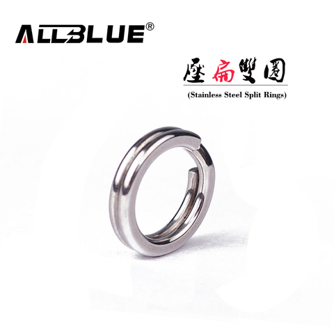 ALLBLUE 80Pcs/lot New Arrival Classic White Color Stainless Steel Split Ring Fishing Connector Fish Hooks Fishing Lures ► Photo 1/4