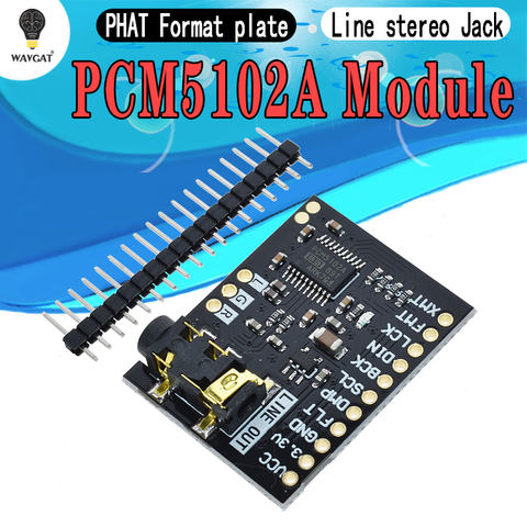 For Raspberry Pi pHAT Sound Card I2S interface PCM5102 DAC Module 24-bit Audio Board With Stereo Jack Beyond ES9023 PCM1794 ► Photo 1/6