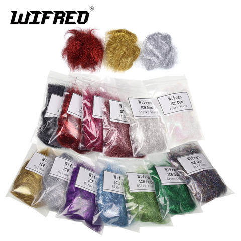 Wifreo 2Bags Fly tying Ice Dub for Nymph Scuds Ice Wing Fiber Thorax Dubbing Material Flash Sparkle Addding Blending Material ► Photo 1/6