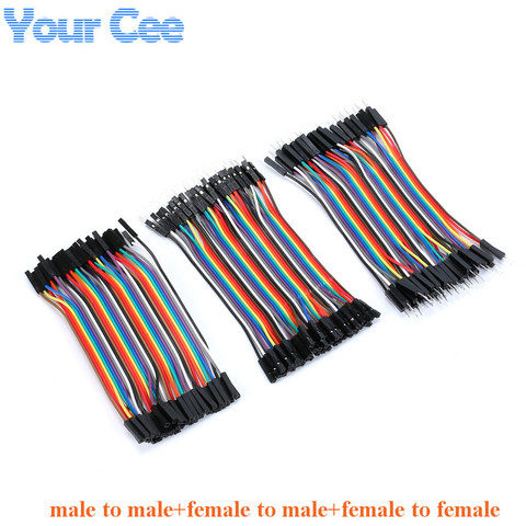 120pcs 40P 10cm male to male, female to male, and female to female dupont cable connector breadboard jumper wires ► Photo 1/2