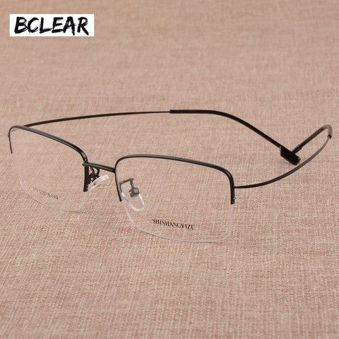 BCLEAR Fashion Men's Big Spectacle Frame Large Face Frameless Ultra-Light Memory Titanium Alloy Optical Eyeglasses Frame 2022 ► Photo 1/6