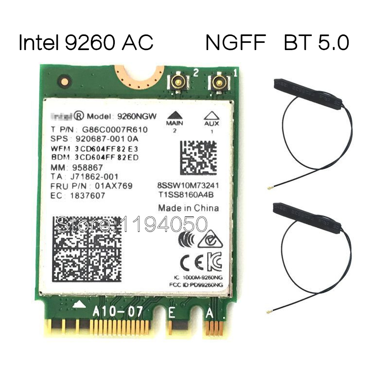 Dual Band Wireless-AC 9260NGW INTEL 9260 NGFF 1.73Gbps 802.11ac WiFi Card + NGFF 2.4G / 5G Gaming W - Price history & Review | AliExpress Seller - WDXUN Store Alitools.io