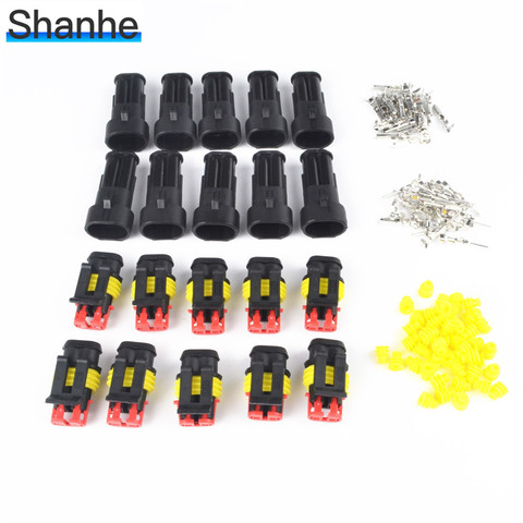 Promotion! 10 Kit 2 Pin Way Waterproof Electrical Wire Connector Plug ► Photo 1/6