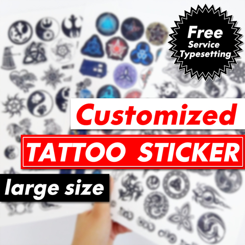 Customized Personalized Waterproof Temporary Tattoo Sticker DIY Fake Tatoo, Make Your Own design Tattoo For Logo/wedding ► Photo 1/6