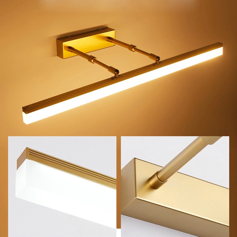 Modern Led Wall Lamp Golden, Bathroom Vanity Lights Modern Led