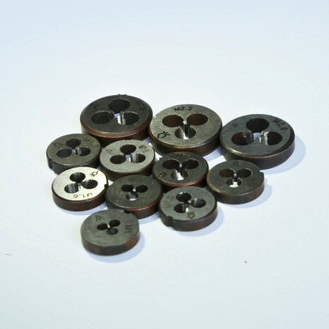 Set of Mini Metric manual threading dies from M1-M2.6 for DIYER making small size steel aluminum copper metal workpiece threads ► Photo 1/3