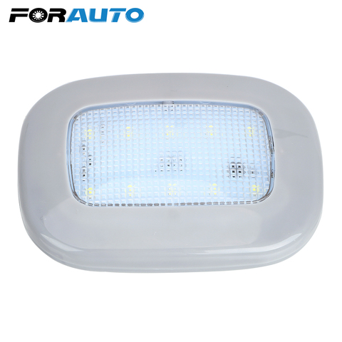 FORAUTO Car Reading Light White Trunk Lamp USB Charging Auto Interior Light 10 LED Vehicle Roof Ceiling Lamp Magnet Dome Light ► Photo 1/6