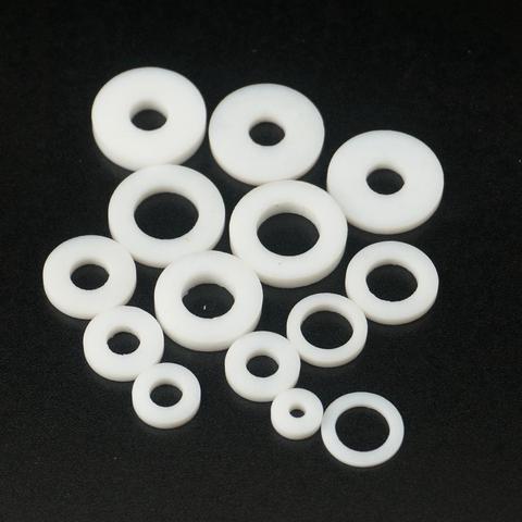 50pcs Sizes O/D 8.5mm-18mm I/D 3mm-10mm Thick 2mm 3mm PTFE Flat Washer Gasket Spacer Sealing For Pressure Gage ► Photo 1/4