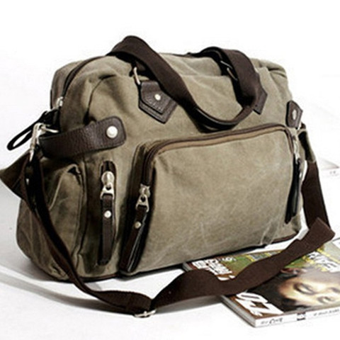 New shoulder casual bag messenger bag canvas man travel handbag for male trip/daily use,grey khaki black color free shipping ► Photo 1/6