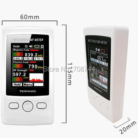 Gauss 3-axis Magnetic Electric RF Field Strenght Digital Electromagnetic Radiation Detector TM-190 Multi-Field EMF Meter TM190 ► Photo 1/1