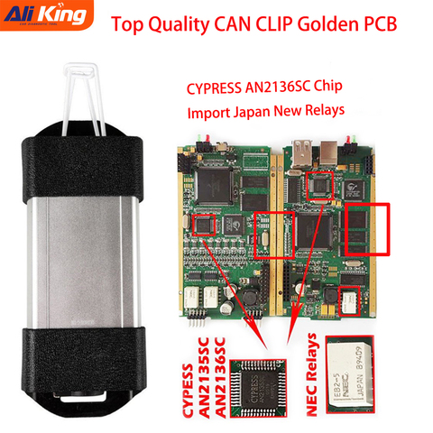 Best Gold edge PCB Board Can Clip V183 With CYPRESS AN2135SC/2136SC Chip best quality CANCLIP OBD2 Diagnostic Scanner Tool ► Photo 1/1