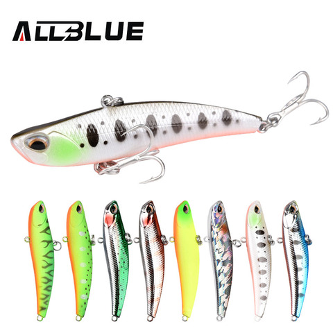 ALLBLUE 2022 Blade 70S Sinking Vibration Fishing Lure Hard Plastic Artificial VIB Winter Ice Fishing Pike Bait Tackle Isca Peche ► Photo 1/6