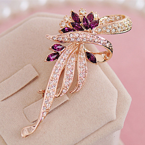New Sale Elegant Woman Brooches Retro Fashion Crystal Brooches Pins Fashion Jewelry Clothes Accessories Wholesale Sales ► Photo 1/6