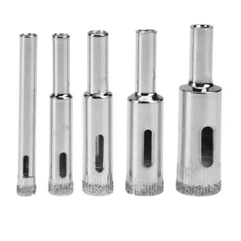 5pcs 6 8 10 12 14mm Diamond Hole Saw Coated Core Set Drill Tile Ceramic Glass Porcelain Marble Granite Slate Wall Ceiling Tool ► Photo 1/1