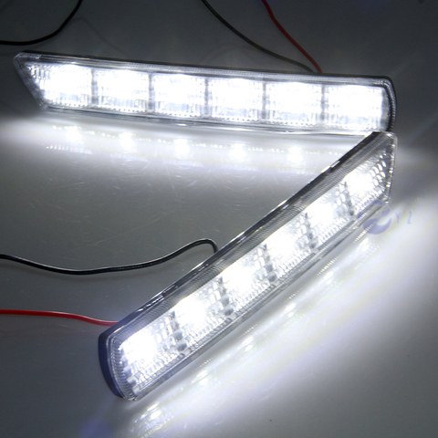 Car Flashing 2pcs For Mitsubishi ASX 2010 2011 2012 LED DRL Daytime Running Light Daylight white warning lamp car-Styling lights ► Photo 1/6