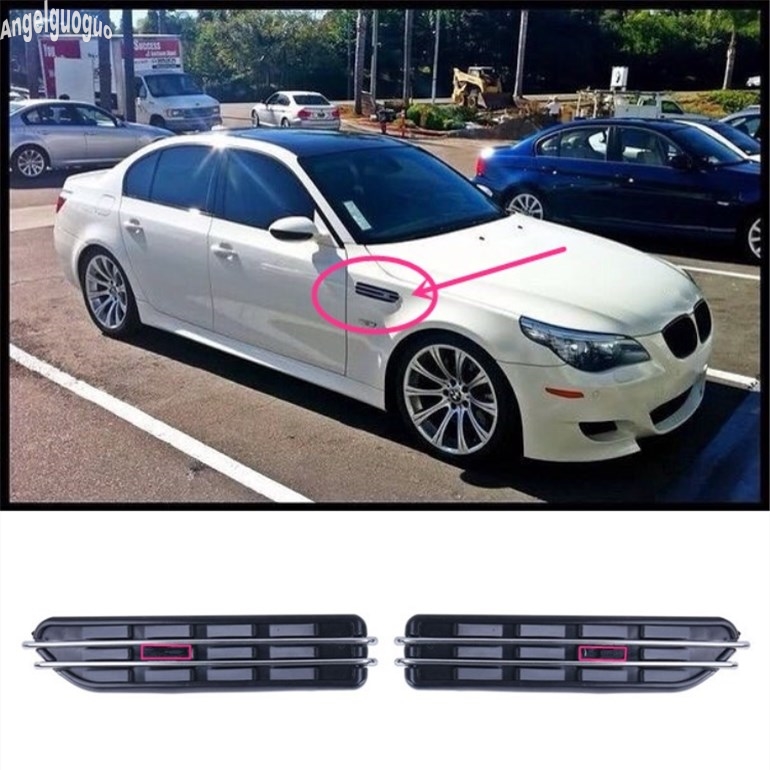 2 pcs For BMW 3 5 series E60 M5 E39 E90 E46 F10 M3 E34 etc Car Air Outlet  Side Cover Fender Decoration Vent Sticker Accessories - Price history &  Review
