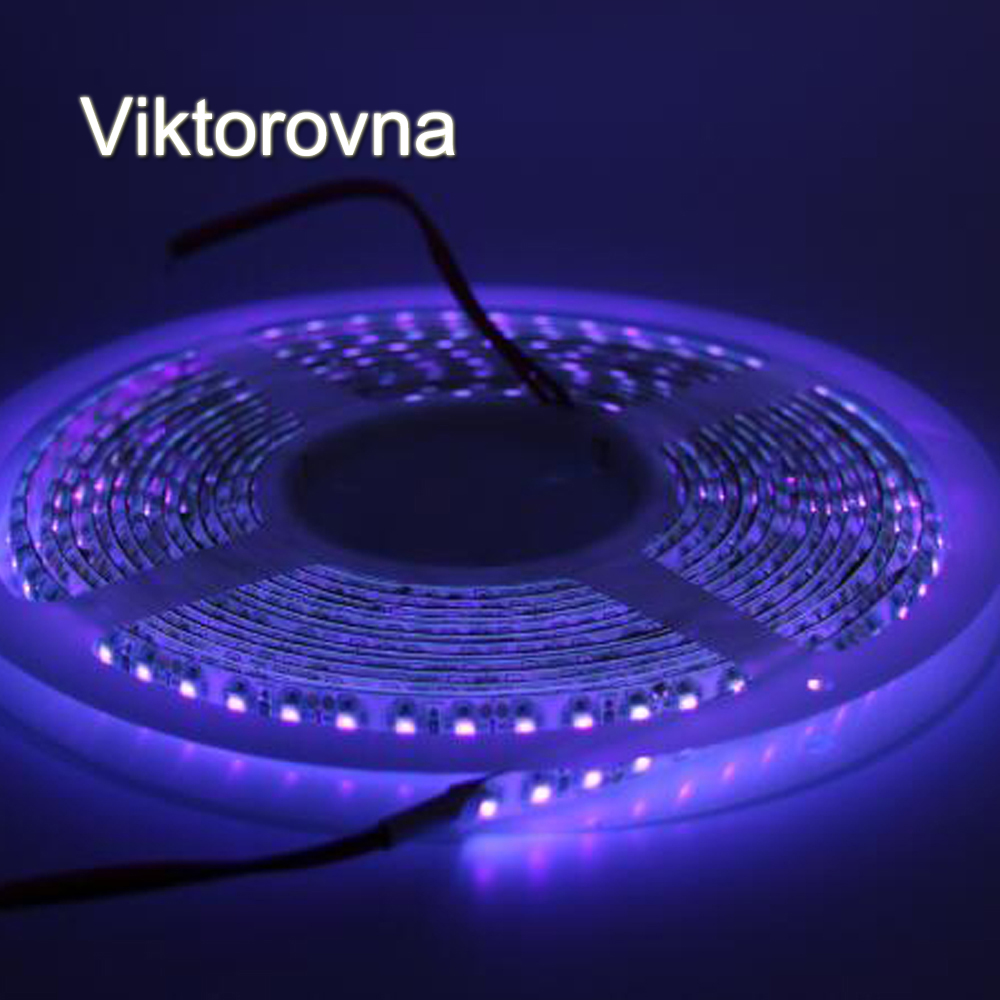 5m 5050 UV Ultraviolet led strip light 395-405nm waterproof 60led/m blacklight
