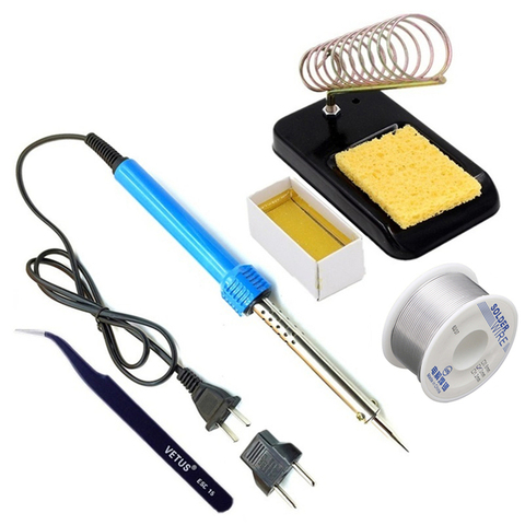 30W 220V Electric Soldering Irons Set Lead-Free with Iron Stand Solder Wire Rosin Tweezers Repair Welding Tools for Electronics ► Photo 1/6