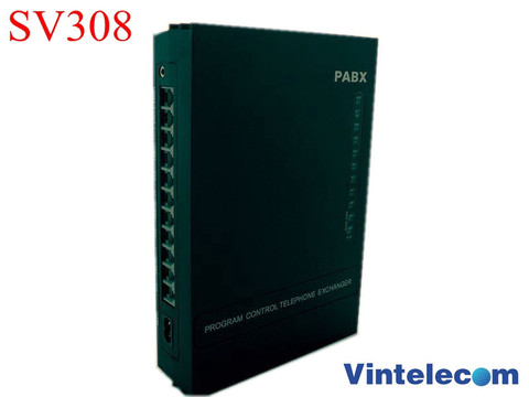 China PBX facotry VinTelecom SV308 3CO+8Ext PBX / Telephone Exchanger / Mini PABX / SOHO PBX / Small PABX-Promotion ► Photo 1/1