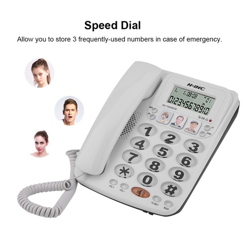 KX-2035CID 2-line Corded Phone with Speakerphone Speed Dial Phone Incoming Call Display with Caller ID Home Office Landline ► Photo 1/6