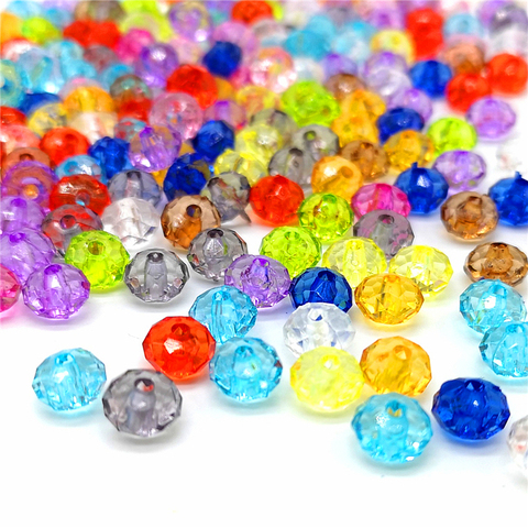8/10/12/14mm Transparent Beads Faceted Acrylic Beads Loose Spacer Beads for Handmade DIY Necklace Bracelet Jewelry Making ► Photo 1/4