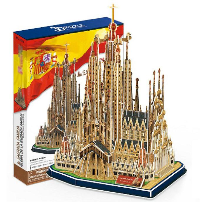 DIY Sagrada Familia 3D Paper Model Spain Architecture Puzzle Jigsaw Creative Toy 