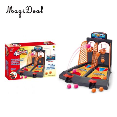 MagiDeal Hot Desktop Basketball Mini Finger Shoot A Basket Child Table Games Double Play Interaction Toy Model Building Fun Gift ► Photo 1/6