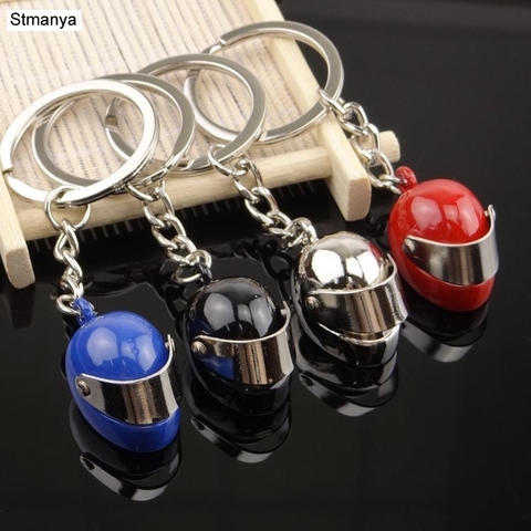 Hot metal Motorcycle Helmet Key Chain Fashion Stereo Motorcycle Helmets Safety Auto Bag Car Key Ring KeyChain Gift jewelry 17021 ► Photo 1/6