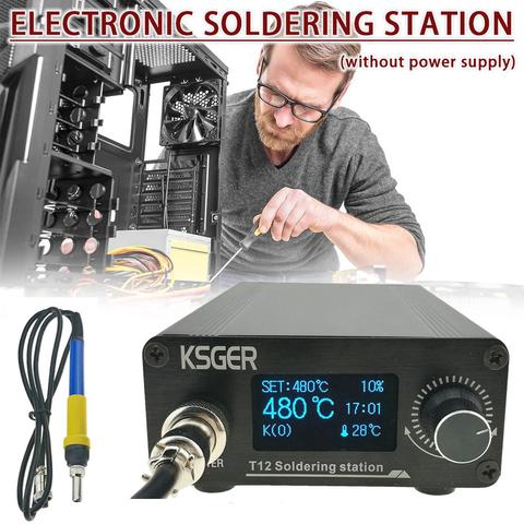 KSGER T12 V3.0 STM32 OLED Digital Temperature Controller Station Soldering Iron Rods T12-K B2 BC2 D24 Electrocautery Apparatus ► Photo 1/6